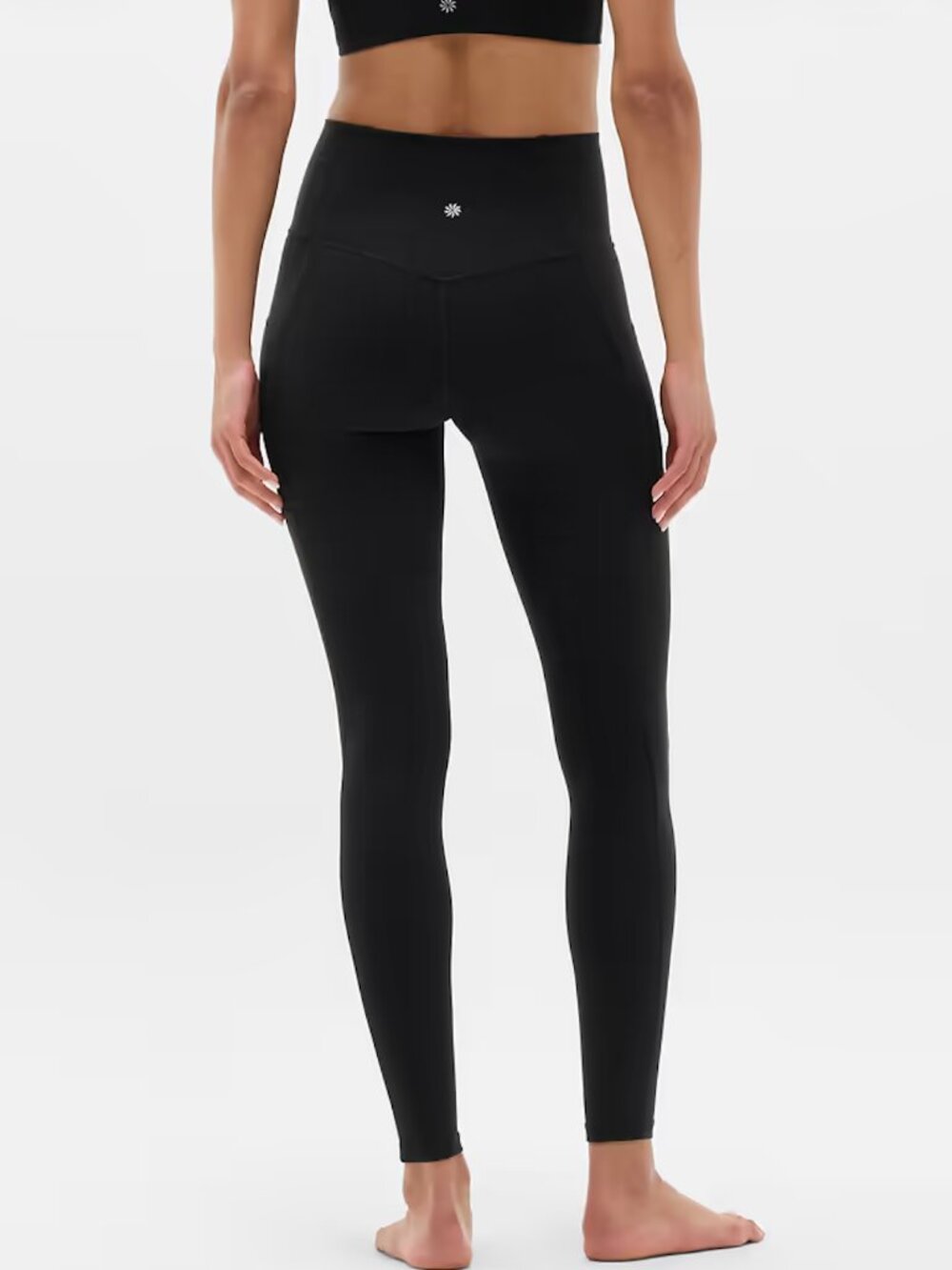 Athleta Salutation Stash Mesh Tight Black Leggings XS Pockets